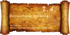 Keresztény Antónia névjegykártya